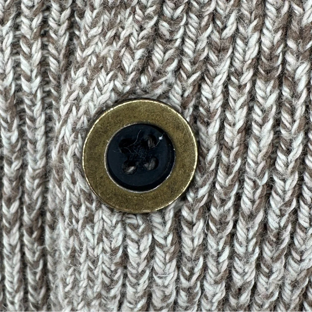 RedHead Large Tan Heather‎ Crewneck Henley Sweater Cotton Blend Rugged Outdoorsy